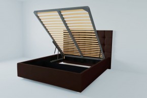 Кровать Венеция с ПМ 1400 (экокожа коричневая) в Игриме - igrim.ok-mebel.com | фото