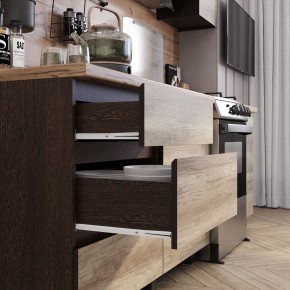 Кухня Энигма 1.6 м (венге/дуб каньон) в Игриме - igrim.ok-mebel.com | фото 2