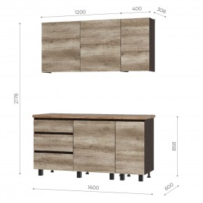 Кухня Энигма 1.6 м (венге/дуб каньон) в Игриме - igrim.ok-mebel.com | фото 5