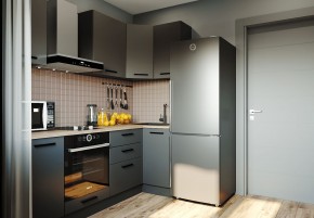 Кухня угловая Антрацит 2200х1000 (Стол. 38мм) в Игриме - igrim.ok-mebel.com | фото