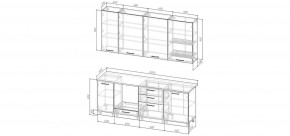 Кухонный гарнитур Белый Глянец 2200 h950 (Стол. 38мм) в Игриме - igrim.ok-mebel.com | фото 2