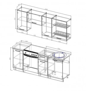 Кухонный гарнитур Бланка 2000 (Стол. 26мм) в Игриме - igrim.ok-mebel.com | фото 2