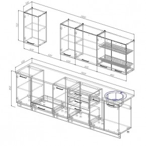 Кухонный гарнитур Капри 2800 (Стол. 26мм) в Игриме - igrim.ok-mebel.com | фото 2