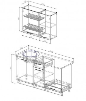 Кухонный гарнитур Лофт 1600 (Стол. 38мм) в Игриме - igrim.ok-mebel.com | фото 2