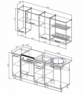 Кухонный гарнитур Лофт 1800 (Стол. 26мм) в Игриме - igrim.ok-mebel.com | фото 2