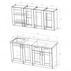 Кухня Симона Демо 1700 (Венга/Дуб Сонома) в Игриме - igrim.ok-mebel.com | фото 2