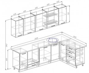 Кухонный гарнитур угловой Графика 2600х1600 (Стол. 26мм) в Игриме - igrim.ok-mebel.com | фото 2