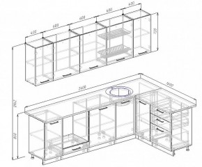 Кухонный гарнитур угловой Графика 2600х1600 (Стол. 38мм) в Игриме - igrim.ok-mebel.com | фото 2