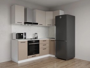 Кухонный гарнитур угловой Каппучино 2200*1000 (Стол. 26мм) в Игриме - igrim.ok-mebel.com | фото