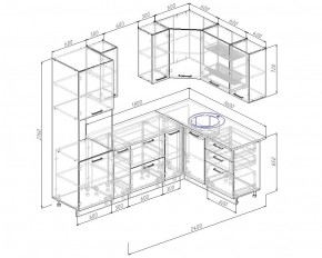 Кухонный гарнитур угловой Капри 2400х1600 (Стол. 26мм) в Игриме - igrim.ok-mebel.com | фото 2