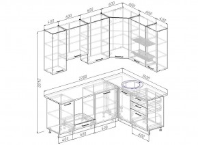 Кухонный гарнитур угловой Вегас 2200*1600 (Стол. 38мм) в Игриме - igrim.ok-mebel.com | фото 2