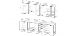 Кухонный гарнитур Умбра 3000 h950 (Стол. 26мм) в Игриме - igrim.ok-mebel.com | фото 2