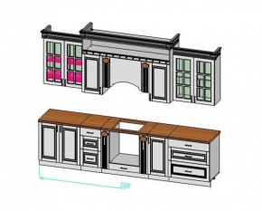 Кухонный гарнитур Верона 3.3 (крем) композиция №1 в Игриме - igrim.ok-mebel.com | фото 2