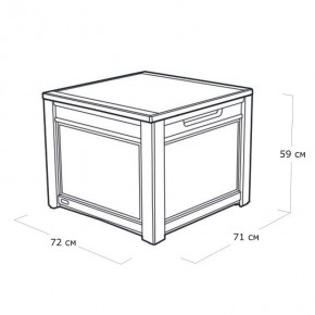 Квадратный сундук Cube Rattan 208 л в Игриме - igrim.ok-mebel.com | фото 4