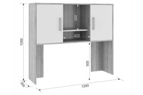ЛАЙТ 2 Надстройка стола компьютерного (1200) в Игриме - igrim.ok-mebel.com | фото 2