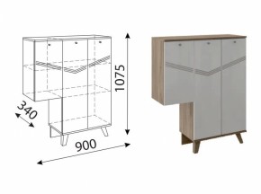 Лимба (гостиная) М07 Тумба (3 двери) правая в Игриме - igrim.ok-mebel.com | фото