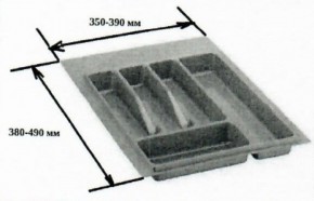 Лоток для столовых приборов 350-390 380-490 (SV-Мебель) в Игриме - igrim.ok-mebel.com | фото 2