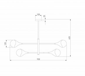 Люстра на штанге Eurosvet Calyx 60168/6 латунь в Игриме - igrim.ok-mebel.com | фото 3