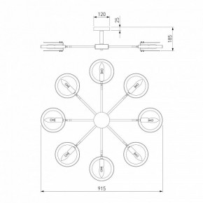 Люстра на штанге Eurosvet Gallo 70121/8 черный в Игриме - igrim.ok-mebel.com | фото 3