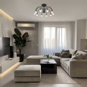 Люстра на штанге Eurosvet Ragno 90035/10 LED черный в Игриме - igrim.ok-mebel.com | фото 5