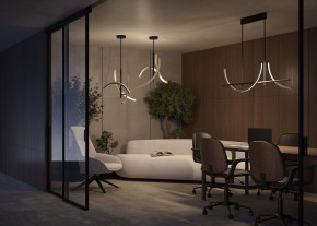 Люстра на штанге Maytoni Wabi MOD428PL-L27BK в Игриме - igrim.ok-mebel.com | фото 6