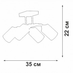 Люстра на штанге Vitaluce V2833 V2833-1/4PL в Игриме - igrim.ok-mebel.com | фото 4