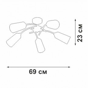 Люстра на штанге Vitaluce V2850 V2850-1/5PL в Игриме - igrim.ok-mebel.com | фото 5