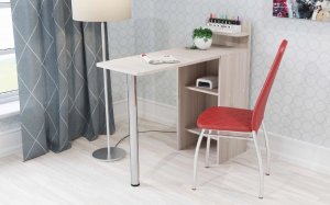 Стол маникюрный 4 трансформер с полками в Игриме - igrim.ok-mebel.com | фото