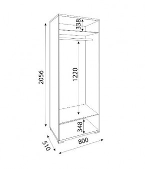 Мармарис (гостиная) М01 Шкаф (2 двери) в Игриме - igrim.ok-mebel.com | фото 2