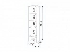 Мармарис (гостиная) М04 Пенал-надстройка в Игриме - igrim.ok-mebel.com | фото 2