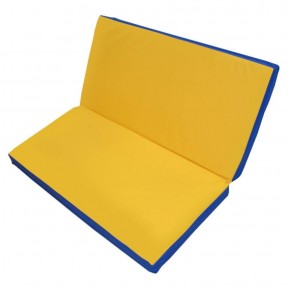 Мат гимнастический 1х1х0,05м складной цв. синий-желтый в Игриме - igrim.ok-mebel.com | фото