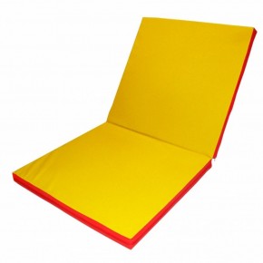 Мат гимнастический 2х1х0,1м складной цв. красный-желтый в Игриме - igrim.ok-mebel.com | фото