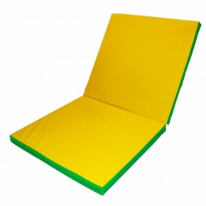 Мат гимнастический 2х1х0,1м складной цв. зеленый-желтый в Игриме - igrim.ok-mebel.com | фото