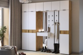 МЕБЕЛЬСОН К33 Прихожая (дуб крафт золотой/белое дерево) в Игриме - igrim.ok-mebel.com | фото