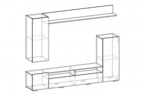 МИЯ Гостиная (дуб сонома/белый глянец) в Игриме - igrim.ok-mebel.com | фото 2