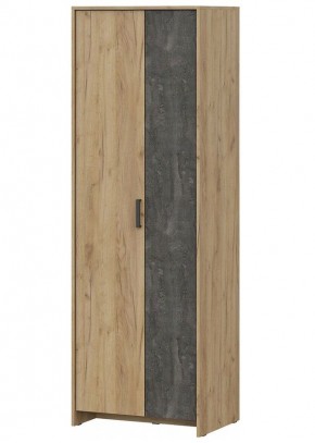 МСП-1 Шкаф 2-х створчатый (Дуб Золотой/Камень темный) в Игриме - igrim.ok-mebel.com | фото 3