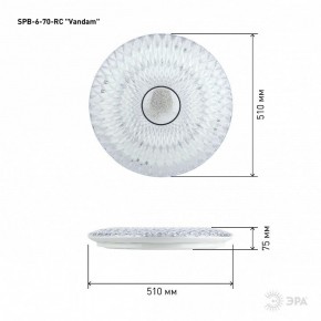 Накладной светильник Эра  SPB-6-70-RC Vandam в Игриме - igrim.ok-mebel.com | фото 7