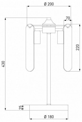 Настольная лампа декоративная Eurosvet Claire 01170/3 золото в Игриме - igrim.ok-mebel.com | фото 3