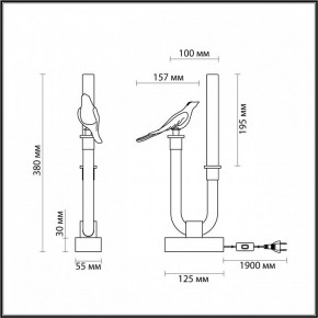 Настольная лампа декоративная Odeon Light Lark 5431/2TL в Игриме - igrim.ok-mebel.com | фото 4