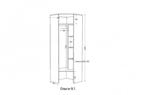 ОЛЬГА 9.1 Шкаф угловой без зеркала в Игриме - igrim.ok-mebel.com | фото 2