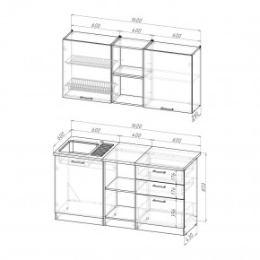 ОЛЬГА Кухонный гарнитур Стандарт 5 (1600 мм) в Игриме - igrim.ok-mebel.com | фото 2