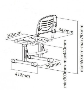 Парта-трансофрмер Amare II Blue + ящик + SST3 Blue в Игриме - igrim.ok-mebel.com | фото 8