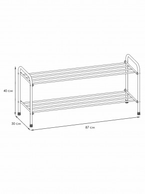 ПДОА32 Ч Подставка для обуви "Альфа 32" Черный в Игриме - igrim.ok-mebel.com | фото 2