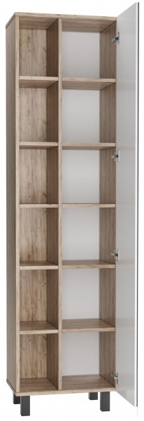 Пенал напольный Craft 50 без ящика С ЗЕРКАЛОМ Домино (DCr2217P) в Игриме - igrim.ok-mebel.com | фото 2