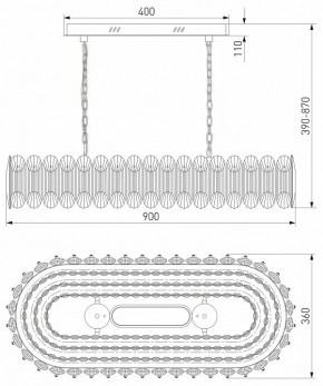 Подвесная люстра Bogate"s Chaleur 423/1 в Игриме - igrim.ok-mebel.com | фото 5