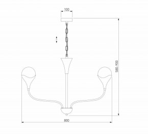 Подвесная люстра Eurosvet Calyx 60169/6 никель в Игриме - igrim.ok-mebel.com | фото 3