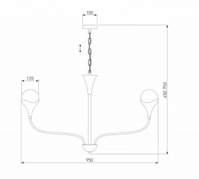 Подвесная люстра Eurosvet Calyx 60169/8 никель в Игриме - igrim.ok-mebel.com | фото 3