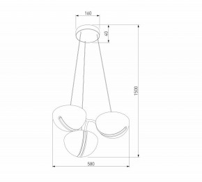 Подвесная люстра Eurosvet Emisfero 50083/3 LED золото в Игриме - igrim.ok-mebel.com | фото 6