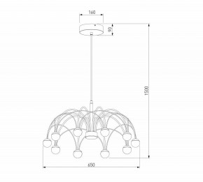 Подвесная люстра Eurosvet Ragno 90034/10 LED черный в Игриме - igrim.ok-mebel.com | фото 5