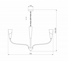 Подвесная люстра Eurosvet Rhyton 60167/6 латунь в Игриме - igrim.ok-mebel.com | фото 5